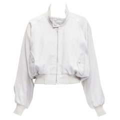 OLD CELINE Phoebe Philo - Veste bomber aviateur grise de défilé, taille FR 38, 2018