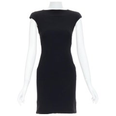 GARETH PUGH black padded cap sleeve panelled sheath dress IT38 XS