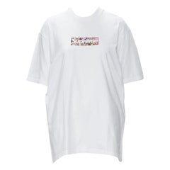 SUPREME Murakami Relief Fund floral box logo white cotton tshirt M