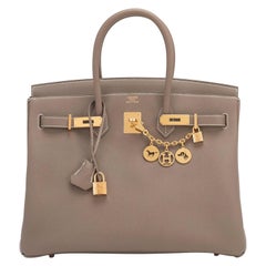 Hermes 35cm Birkin Etoupe Togo Taupe Gold Hardware Bag W Stamp, 2024