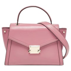 Michael Kors Pink Leather Medium Whitney Top Handle Bag