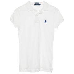 Ralph Lauren White Cotton Pique The Skinny Polo T-Shirt S