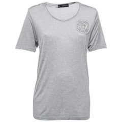 Dsquared2 Grey Modal Logo Crest Detail T-Shirt L