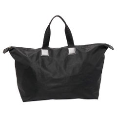 Dunhill Black Nylon Zip Shopper Tote