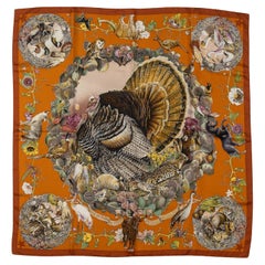 Hermès Brown Texas Wildlife Scarf Oliver