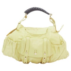 YVES SAINT LAURENT Mombasa butter yellow black horn shoulder bag