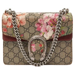 Gucci Multicolor GG Supreme Canvas and Suede Mini Blooms Dionysus Shoulder Bag