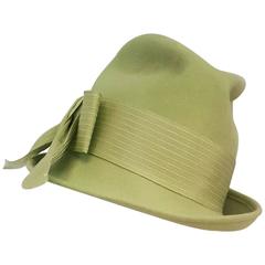 1960s Lime Green Women's Fedora