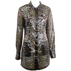 Plein Sud Leopard Print Belted Jacket 