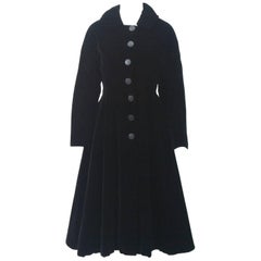 1950s Black Velvet Coat