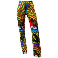 Christian Dior by John Galliano Rastafarian Marley Print Pants 