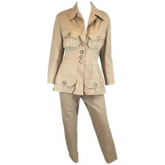 Set di pantaloni e giacca Safari Khaki Byron Lars Lifetime Nip Waist