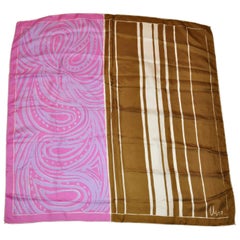 Vera Multi-Color "Stripes and Swirls" Silk Scarf