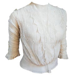 Edwardian White Lace Blouse