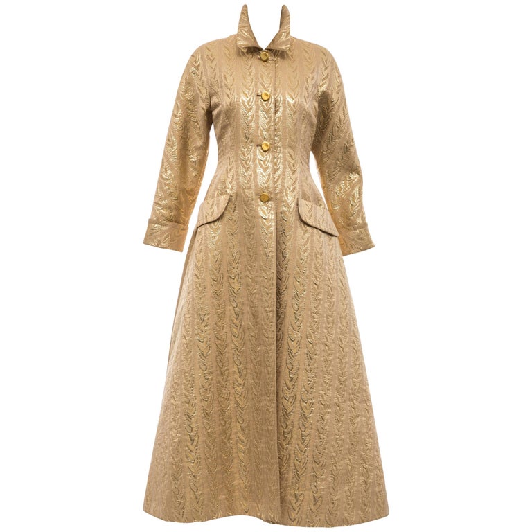 Prada gold brocade evening coat, 1992