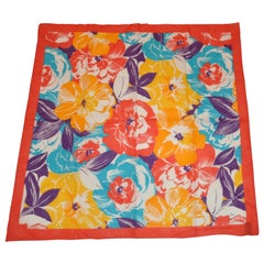 Honey Wonderfully Vivid Multi-Color of Multi Florals Cotton Scarf