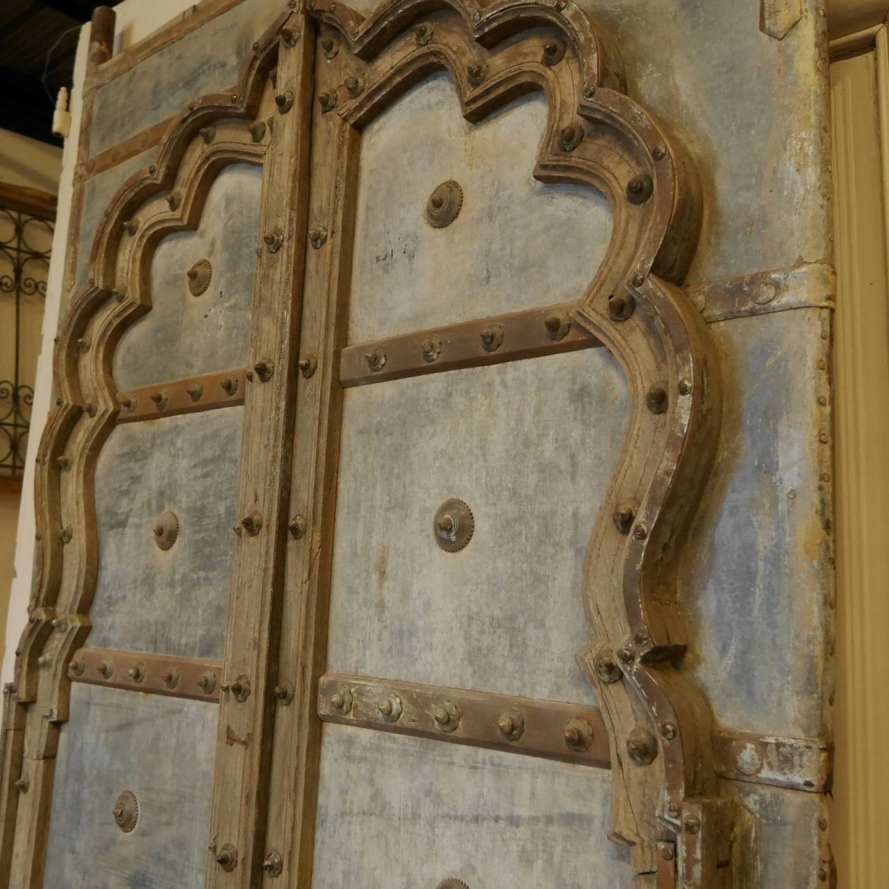 Moorish Indian Mughal Arched Teak Doors