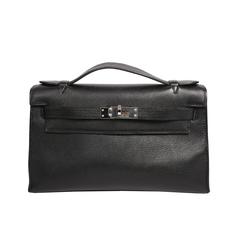 Hermes Black Swift Kelly Pochette