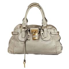 Taupe Chloe Paddington Leather Tote Bag