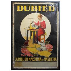 Dubied Italian Tin Advertising Sign