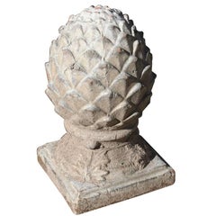 French Terracotta Artichoke Finial, circa 1960s