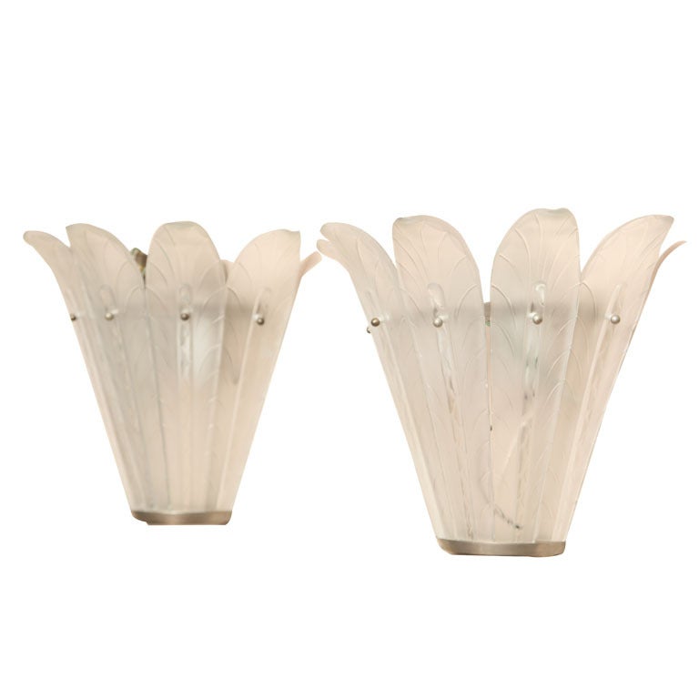 Pair of Art Deco Wall Sconces by Sabino