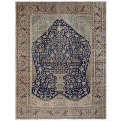 Antique Tabriz Persian Prayer Design Rug