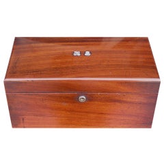 American Mahogany Tea Caddy Signed Tiffany New York. Circa 1880