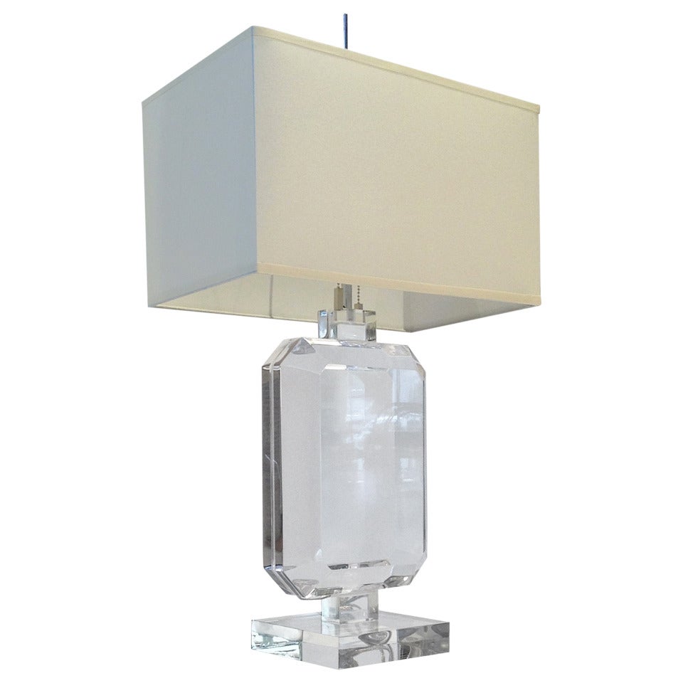 Les Prismatiques Acrylic Table Lamp For Sale