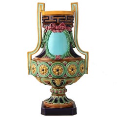 Huge Minton Majolica Vase