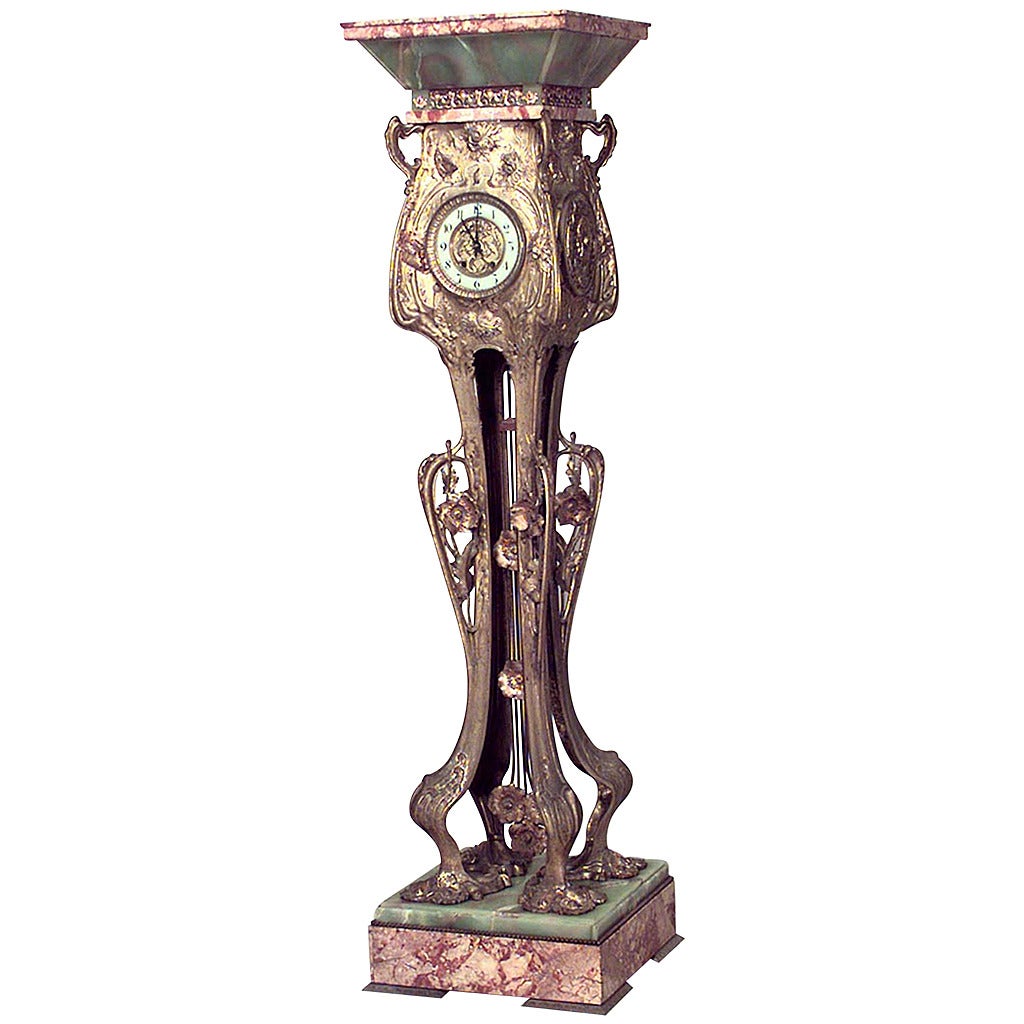 French Art Nouveau Grandfather Clock