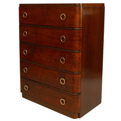 American Art Deco Mahogany Chest of Drawers