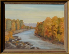 Autumn Trees - Mid Century Landscape 