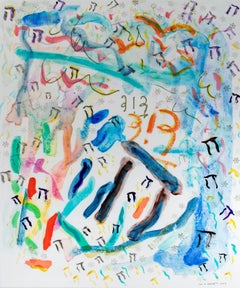 'Celebrate Life: L' Chaim' Festive Original Mixed Media Artwork by David Barnett