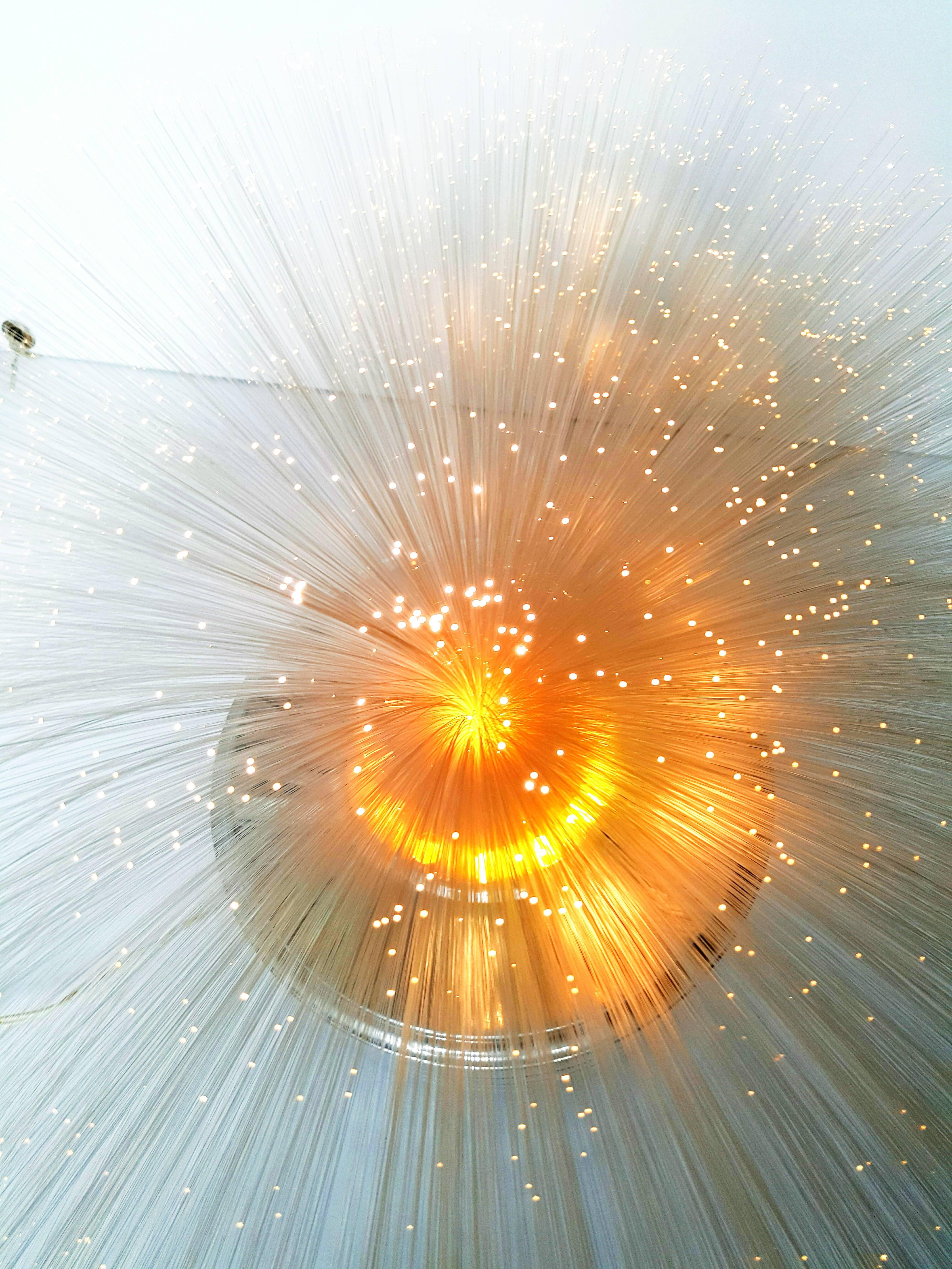 rotating fibre optic lamp