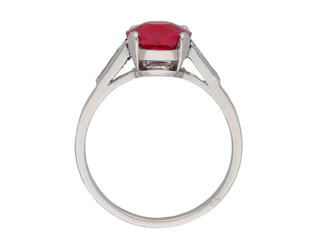 burmese ruby engagement ring