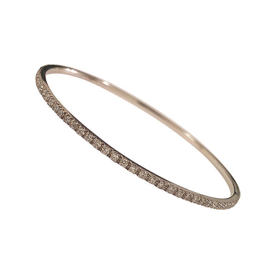 Diamond Gold Bangle Bracelet