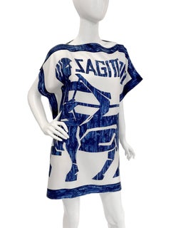 Pauline Trigere Sagittarius Centaur Silk Tunic, 1980s