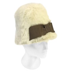 Vintage 1960s Christian Dior Miss Dior Angora Mod Cloche Hat