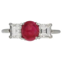 Cartier Burmese Ruby and Diamond Ring, French, circa 1925