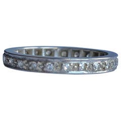 Art Deco Diamond and 18 Carat White Gold Eternity Band