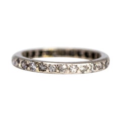 Art Deco Diamond and Platinum Eternity Band