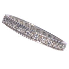 Art Deco Diamond and Platinum Eternity Band