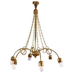 Art Deco Style Josef Hoffmann & Wiener Werkstätte Chandelier, Re Edition