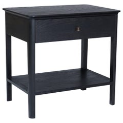 Basin Side Table Nightstand by Tretiak Works, Contemporary Wood Oak Nightstand