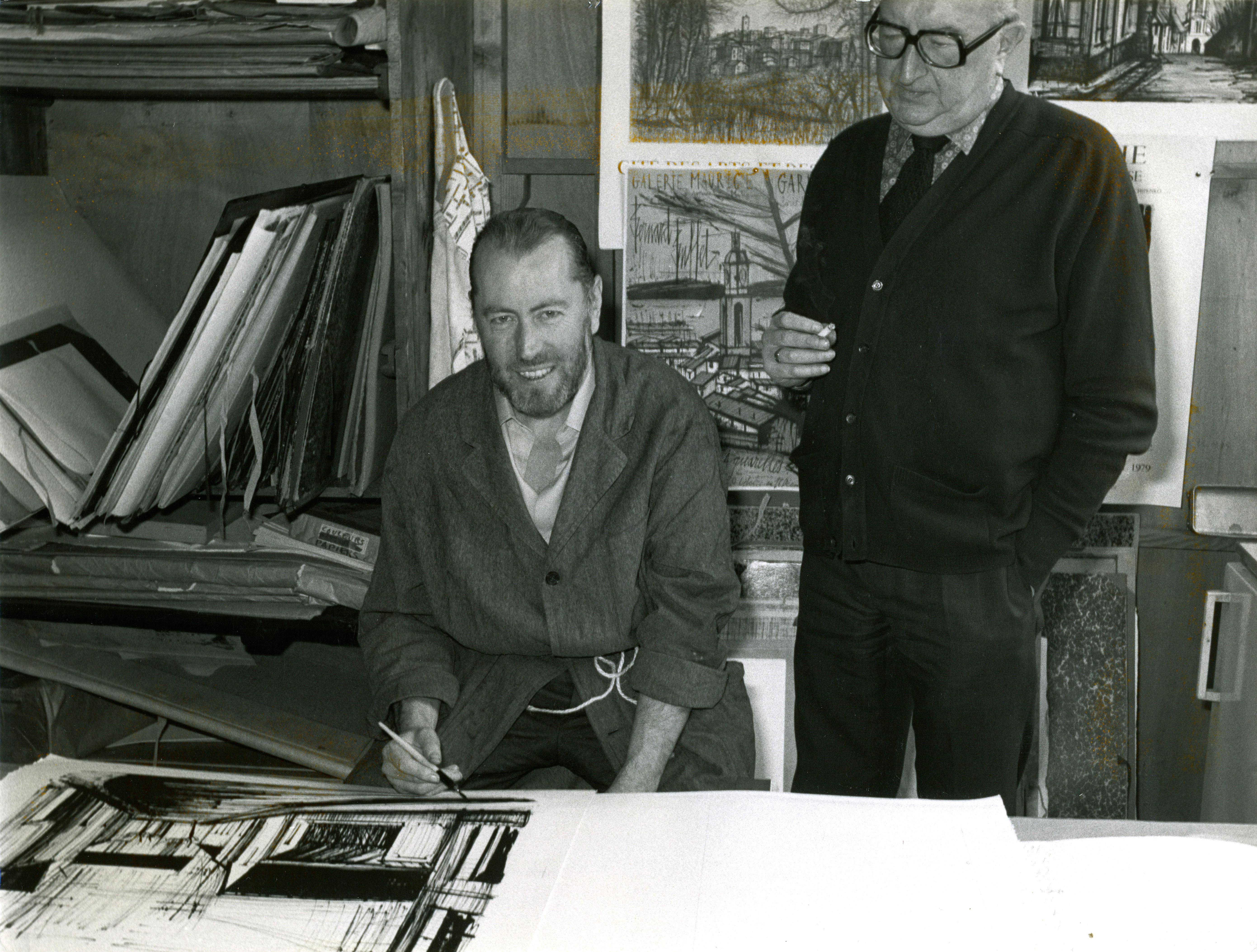 Atelier Mourlot - New York (NYC Skyline) by Bernard Buffet  For Sale 5