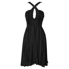 Schwarzes besticktes Cocktailkleid aus Jersey von Roberto Cavalli 