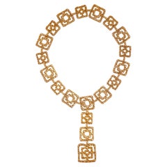 Cartier "Byzantine" Belt or Necklace in Gold Vermeil, Signed, circa 1970