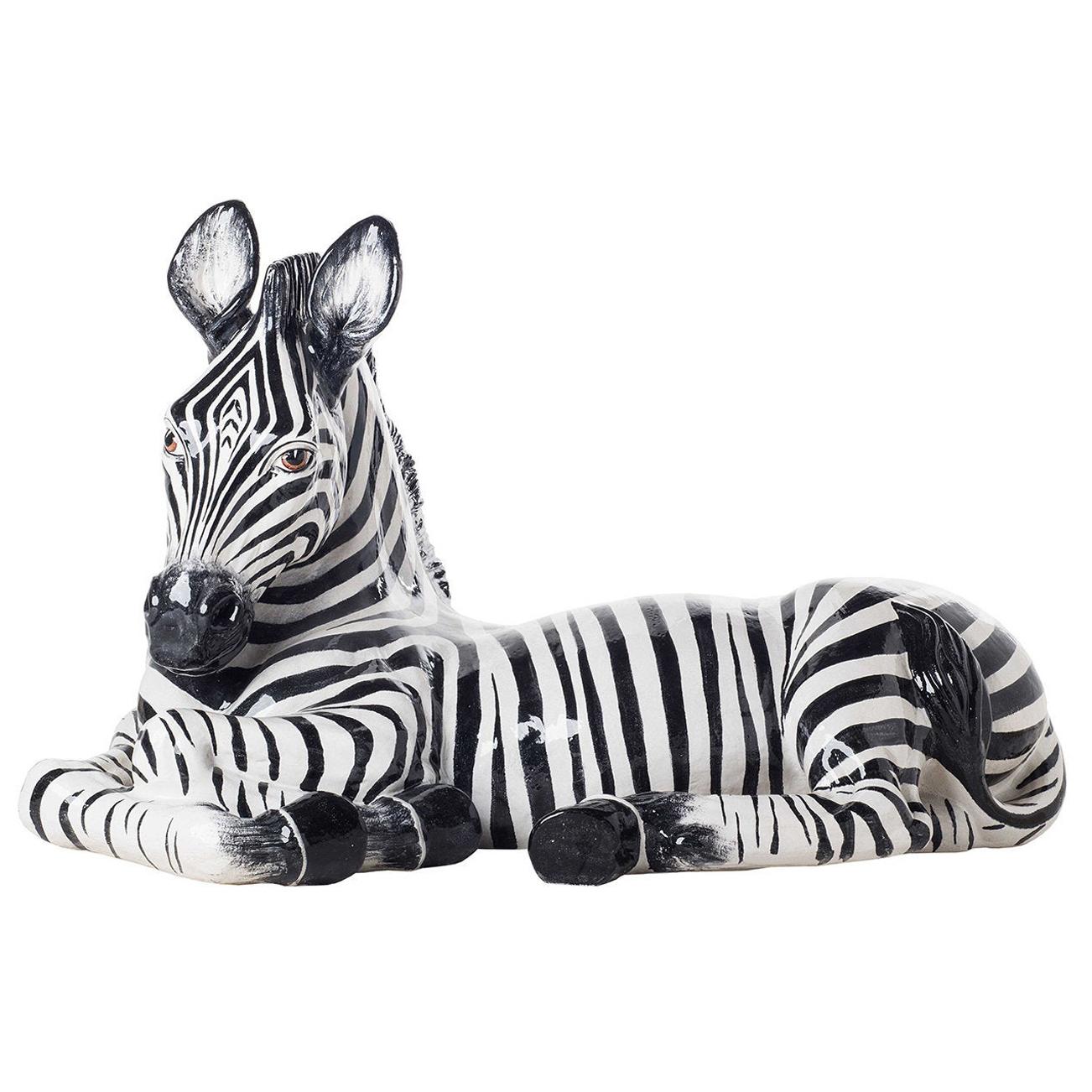 Ceramic Zebra Statuette