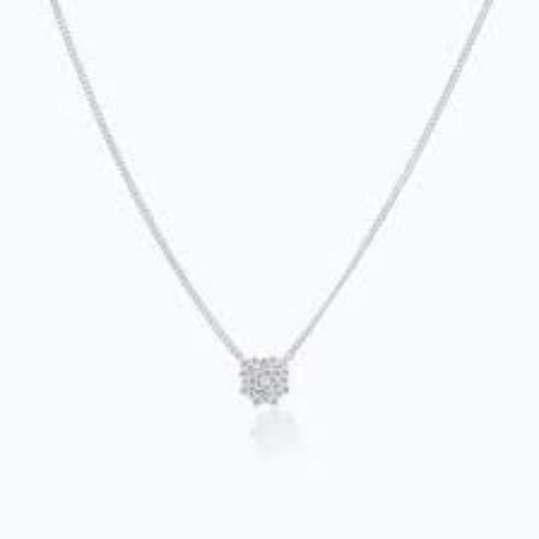 Women's Silver Dalia Pendant Necklace For Sale